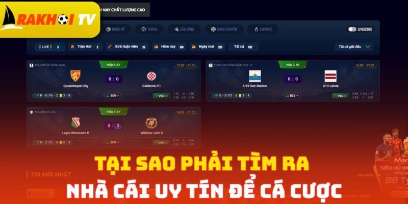 Tại sao phải tìm ra nhà cái uy tín để cá cược