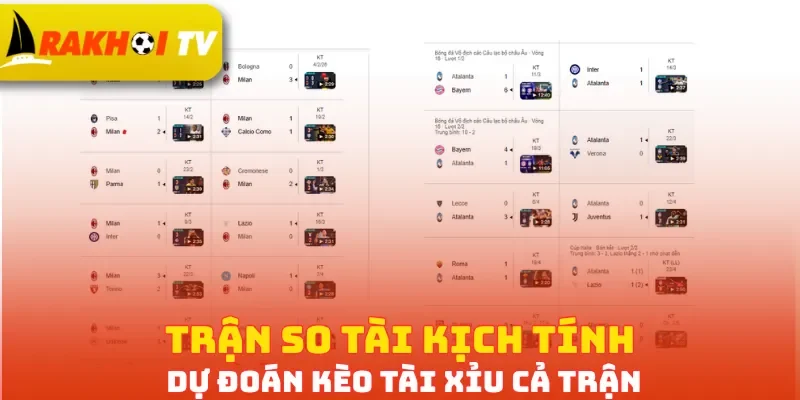 Trận so tài kịch tính dự đoán kèo Tài Xỉu cả trận