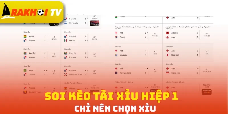 Soi kèo Tài xỉu hiệp 1 chỉ nên chọn Xỉu