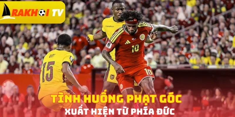Tình huống phạt góc xuất hiện từ phía Đức