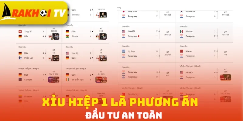 Xỉu hiệp 1 là phương án đầu tư an toàn