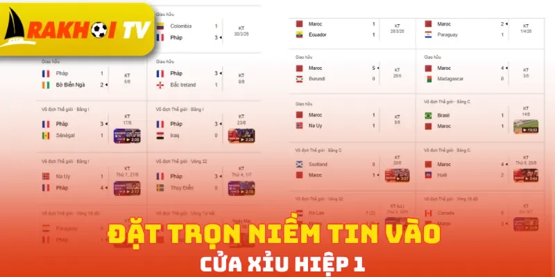 Đặt trọn niềm tin vào cửa Xỉu hiệp 1
