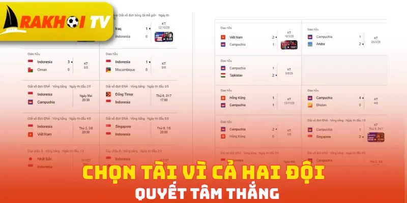 Chọn Tài vì cả hai đội quyết tâm thắng