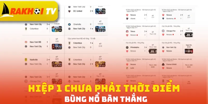 Hiệp 1 chưa phải thời điểm bùng nổ bàn thắng