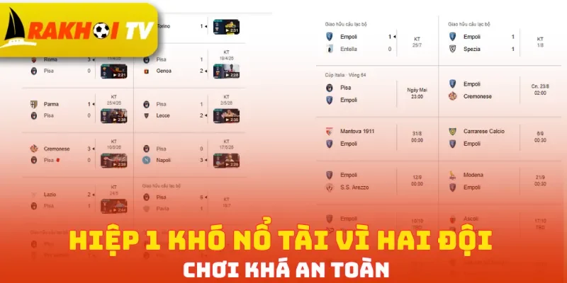 Hiệp 1 khó nổ Tài vì hai đội chơi khá an toàn