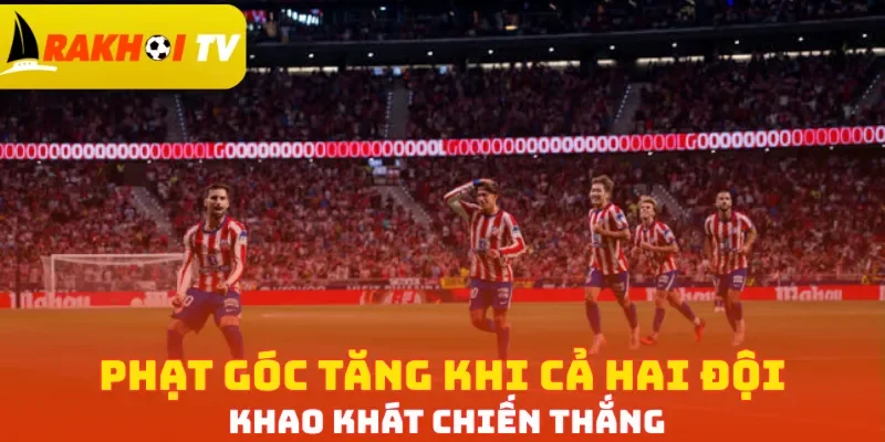 Phạt góc tăng khi cả hai đội khao khát chiến thắng